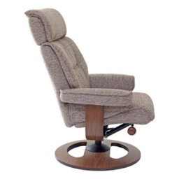 Morris Living The Newton Swivel Recliner Chair & Matching Footstool - Mink Fabric - thumbnail 5