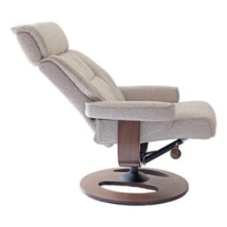 Morris Living The Newton Swivel Recliner Chair & Matching Footstool - Mink Fabric - thumbnail 7