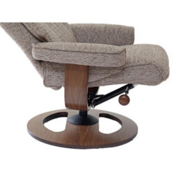 Morris Living The Newton Swivel Recliner Chair & Matching Footstool - Mink Fabric - thumbnail 9