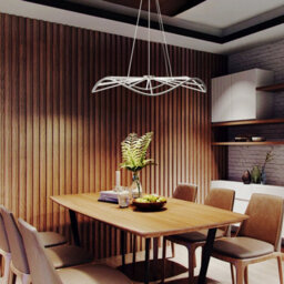 CGC Lighting Cgc Paraplu 1 Wave 90Cm Satin Nickel Led Ceiling Pendant Light Chandelier - thumbnail 1