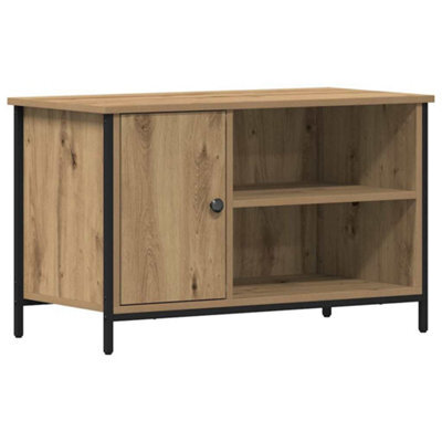 Berkfield Modern Tv Cabinet Artisan Oak 80X40X50 Cm Engineered Wood And Steel - image 1