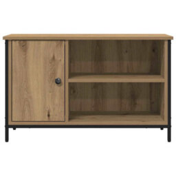 Berkfield Modern Tv Cabinet Artisan Oak 80X40X50 Cm Engineered Wood And Steel - thumbnail 6