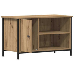 Berkfield Modern Tv Cabinet Artisan Oak 80X40X50 Cm Engineered Wood And Steel - thumbnail 5