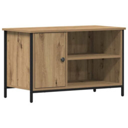 Berkfield Modern Tv Cabinet Artisan Oak 80X40X50 Cm Engineered Wood And Steel - thumbnail 1