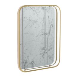 Sensio Aspect Brass Effect Rectangular Wall-Mounted Bathroom Illuminated Contemporary Illuminated Mirror (H)50Cm (W)39Cm - thumbnail 2