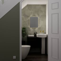 Sensio Aspect Brass Effect Rectangular Wall-Mounted Bathroom Illuminated Contemporary Illuminated Mirror (H)50Cm (W)39Cm - thumbnail 3