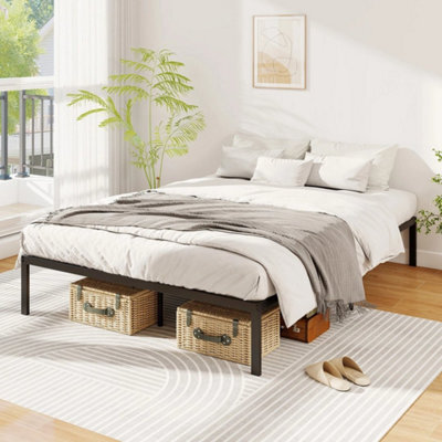30Cm Platform Bed Double Size Metal Bed Frame - image 1