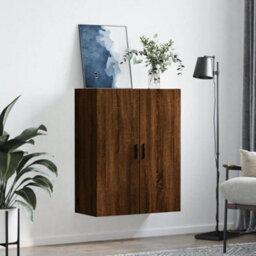 Berkfield Wall Mounted Cabinet Brown Oak 69.5X34X90 Cm - thumbnail 3