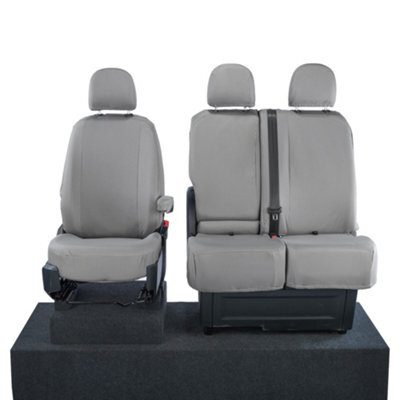 Uk Custom Covers Man Tge 2017+ Grey Front Seat Covers - 3 Seats, Folding Middle Seat - image 1