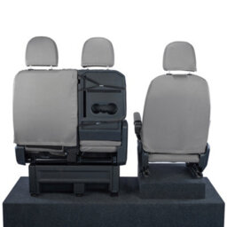 Uk Custom Covers Man Tge 2017+ Grey Front Seat Covers - 3 Seats, Folding Middle Seat - thumbnail 9