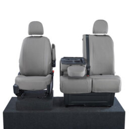 Uk Custom Covers Man Tge 2017+ Grey Front Seat Covers - 3 Seats, Folding Middle Seat - thumbnail 2
