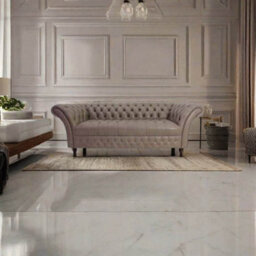 Chesterfield 3 Seater Milton Mushroom Leather Sofa Bespoke In Balmoral Style - thumbnail 5