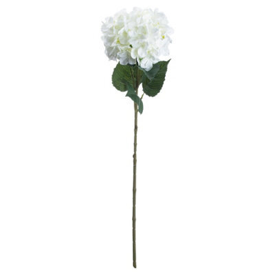 Wyld Haus Set Of 3 Artificial White Hydrangea Stems, 700mm Indoor Faux Flowers - image 1