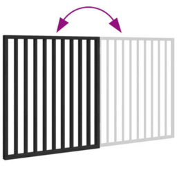 Walplus Black Dog Gate Foldable 2 Panels 160 Cm Poplar Wood - thumbnail 7
