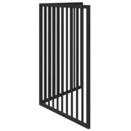 Walplus Black Dog Gate Foldable 2 Panels 160 Cm Poplar Wood - thumbnail 5