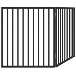 Walplus Black Dog Gate Foldable 2 Panels 160 Cm Poplar Wood - thumbnail 6