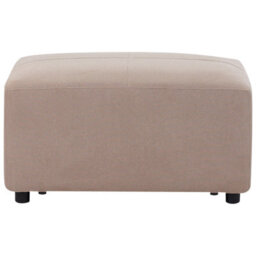 Wyld And Coco Taupe Upholstered Ottoman Footstool Minimalist Modern W95 X D70 X H48Cm - thumbnail 1