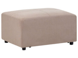 Wyld And Coco Taupe Upholstered Ottoman Footstool Minimalist Modern W95 X D70 X H48Cm - thumbnail 3