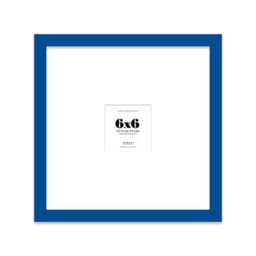 "6X6"" Blue Picture Frame - 6X6"" Square Frame With 2X2"" Mount For 6X6""/2X2"" Pictures Art Deco Style Room Decor, 1 Pack" - thumbnail 1