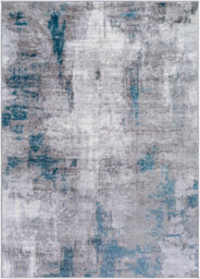 Livabliss Wanderlust-Abstract Grey Blue Ivory Modern Marble Living Dining Bedroom Rug 200 X 275 Cm Easy Care, Non Shedding - thumbnail 1