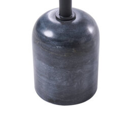 Wyld And Coco Luxecasa Round Side Table, Brown Mango Wood Top With Black Marble Base, 30 X 50 Cm - thumbnail 4