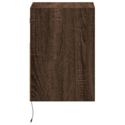 Berkfield Tv Wall Cabinets With Led Lights 2 Pcs Brown Oak 41X31X45 Cm - thumbnail 7