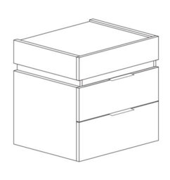 FurniComp LTD Furnicomp Luke 3 Drawer Bedside Table - Cashmere & Cadiz Oak - thumbnail 3