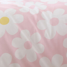 Bedlam Retro Daisy Easy Care Nostalgic Floral Print Pink Duvet Cover Set - thumbnail 3