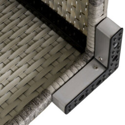 Outsunny Rattan Corner Sofa Garden Rattan Furniture Single Sofa Chair Light Grey - thumbnail 7