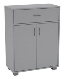 Urbn-Living Urbnliving 80Cm Height Grey Wooden Free Standing Cabinet Hallway Console Living Room Shelves Drawer Storage - thumbnail 3