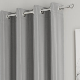 Enhanced Living Nightfall Plain Supersoft Grey Thermal Blockout Eyelet Curtains (Pair) - 66 X 72 Inch (168 X 183Cm) - thumbnail 2