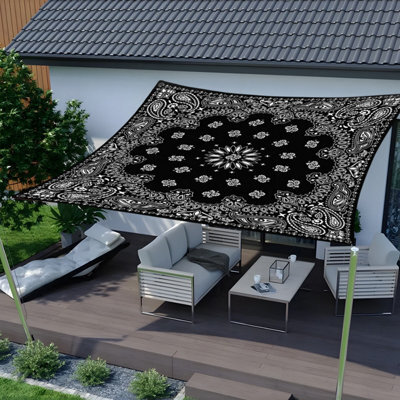 Black Rectangular Shade Sail 95% Uv Protection Waterproof - image 1