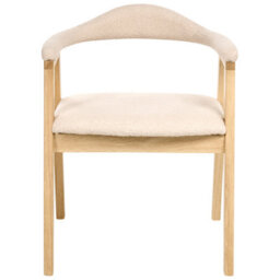 Beliani Set Of 2 Dining Chairs Oneco Wood Light Brown/ Light Beige - thumbnail 6