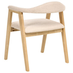 Beliani Set Of 2 Dining Chairs Oneco Wood Light Brown/ Light Beige - thumbnail 7
