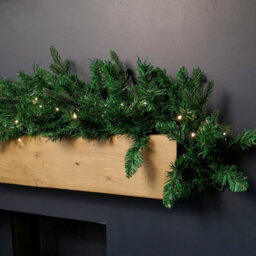 Samuel Alexander 1.8M Plain Pre Lit Christmas Garland With 50 Warm White Led Lights An 164 Tips - thumbnail 7