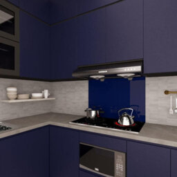 Eldhaus Dark Blue Kitchen Splashback - thumbnail 4