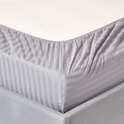 Homescapes Grey Egyptian Cotton Satin Fitted Sheet 330 Thread Count, Single - thumbnail 2