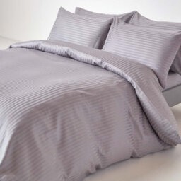 Homescapes Grey Egyptian Cotton Satin Fitted Sheet 330 Thread Count, Single - thumbnail 4