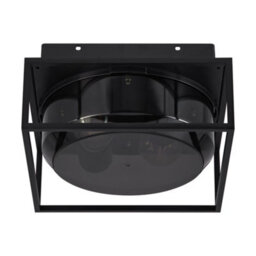 Nordlux Griffin Outdoor Aluminium Ceiling Light Tinted Glass Black,mains - thumbnail 4