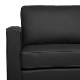 Beliani Living Room Set 4 Seater Savalen Leather Black - thumbnail 8