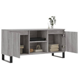 Berkfield Tv Cabinet Grey Sonoma 104X35X50 Cm Engineered Wood - thumbnail 4