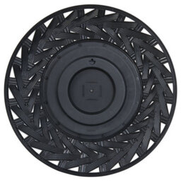 Wyld And Coco 60 Cm Round Wall Mirror, Bold Black Synthetic Frame, Modern Design - thumbnail 3
