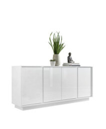 FurniComp LTD Furnicomp Glacia 4 Door 180Cm White Gloss Sideboard - thumbnail 3