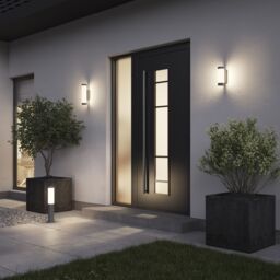 GoodHome Callisto Fixed Matt Dark Grey Mains-Powered Integrated Led Outdoor Contemporary Wall Light 900Lm (Dia)7.6Cm - thumbnail 6