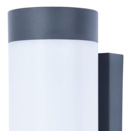 GoodHome Callisto Fixed Matt Dark Grey Mains-Powered Integrated Led Outdoor Contemporary Wall Light 900Lm (Dia)7.6Cm - thumbnail 8