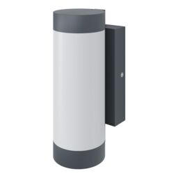 GoodHome Callisto Fixed Matt Dark Grey Mains-Powered Integrated Led Outdoor Contemporary Wall Light 900Lm (Dia)7.6Cm - thumbnail 2