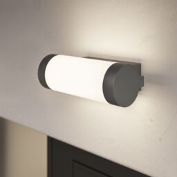 GoodHome Callisto Fixed Matt Dark Grey Mains-Powered Integrated Led Outdoor Contemporary Wall Light 900Lm (Dia)7.6Cm - thumbnail 4