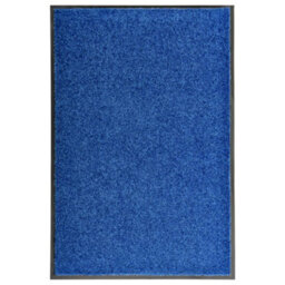 Berkfield Doormat Washable Blue 60X90 Cm - thumbnail 1