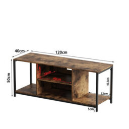 "Avc Designs Tv Stand Tv Console Storage Cabinet Rustic Brown For Living Room Up To 60"" Tv With Storage Shelf (120L Cm)" - thumbnail 9