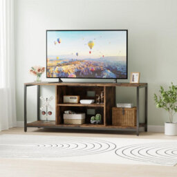 "Avc Designs Tv Stand Tv Console Storage Cabinet Rustic Brown For Living Room Up To 60"" Tv With Storage Shelf (120L Cm)" - thumbnail 4